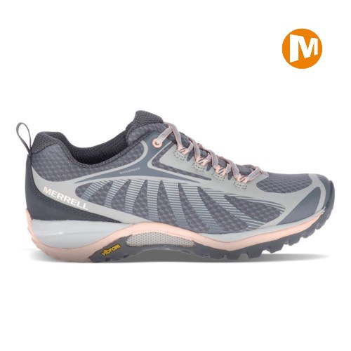 Merrell Siren Edge 3 Waterproof Wanderschuhe Damen Grau/Rosa [DE-CFRVG]